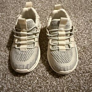 Kids Cream and Gray Sneakers
